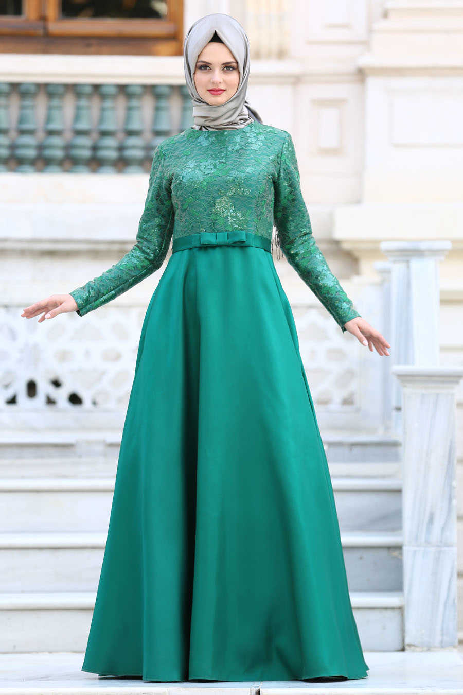 green hijab outfit