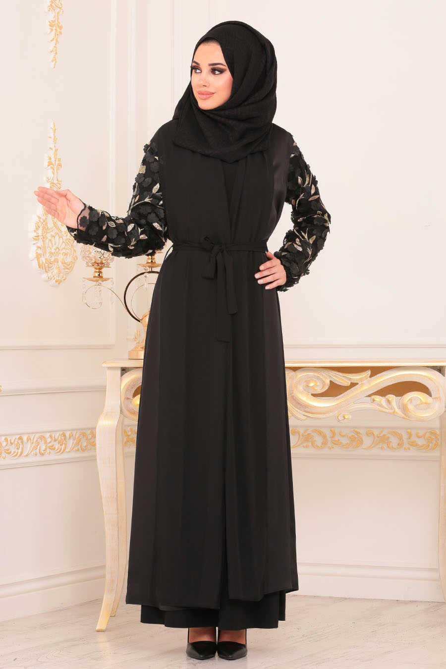 Neva Style Black Hijab  Abaya  9037S Neva style com
