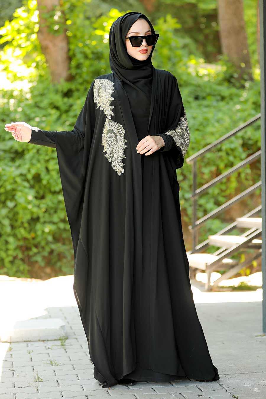 Black Hijab  Abaya  9183S Neva style com