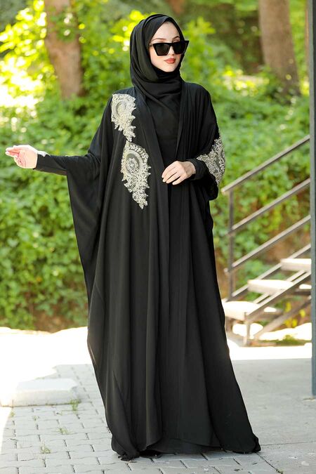 Black Hijab Abaya 9183S Neva style black-hijab-abaya-9183s-neva-style