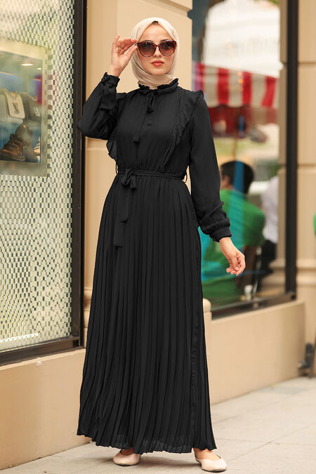 Black Hijab Dress 2413S - Neva-style.com