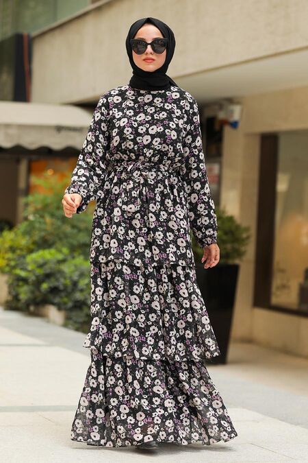 Black Hijab Dress 5347S - Neva-style.com