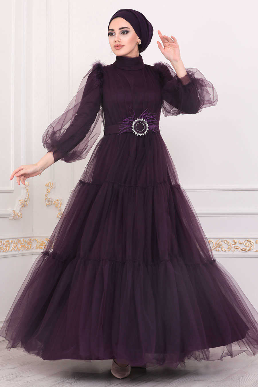 purple maroon dress