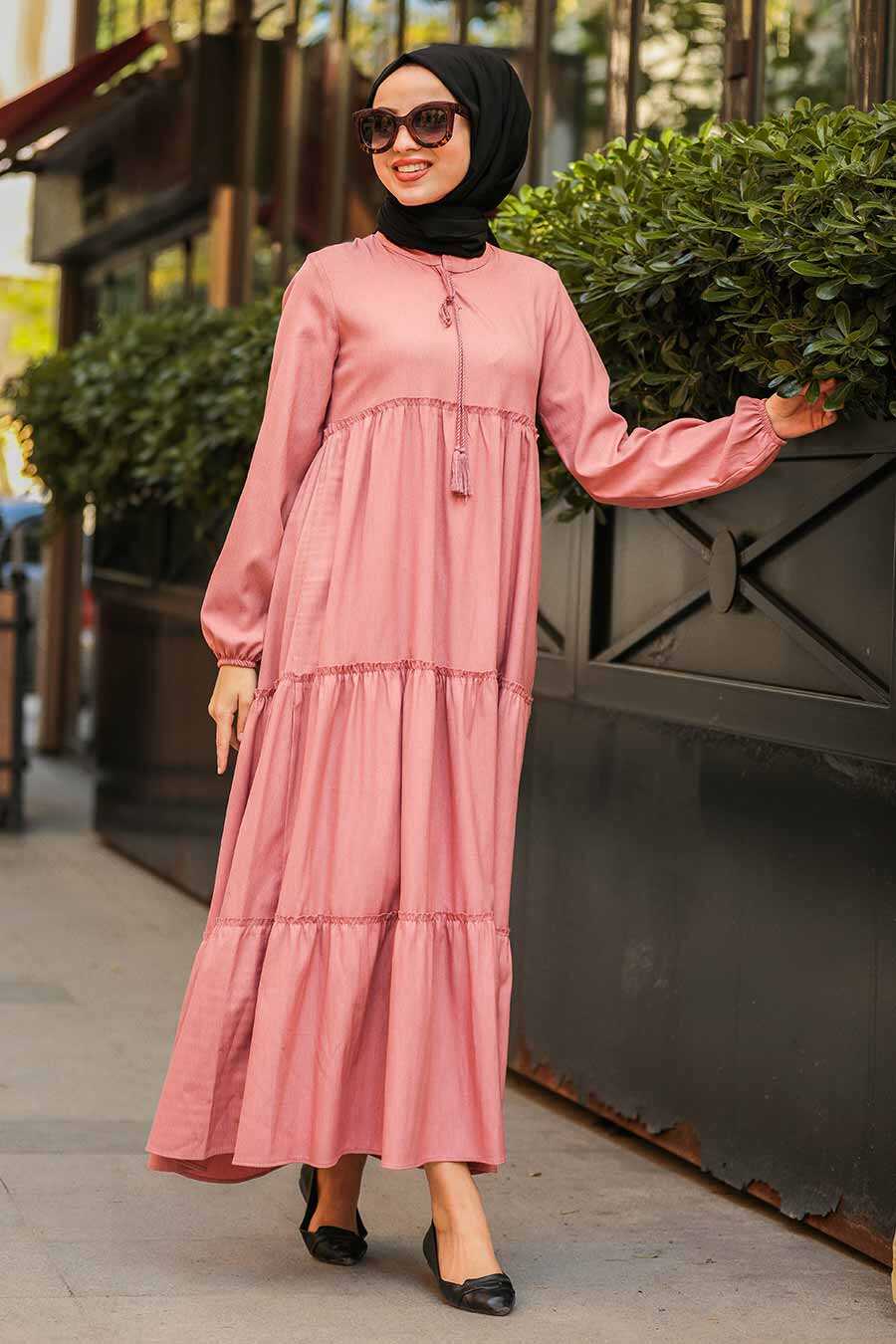 Dusty Rose Hijab Daily Dress 4810GK - Neva-style.com