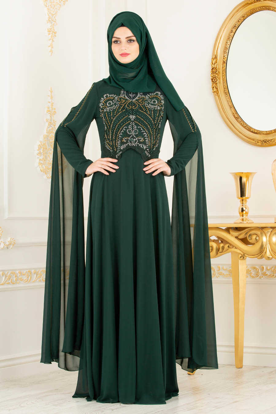 green outfit hijab