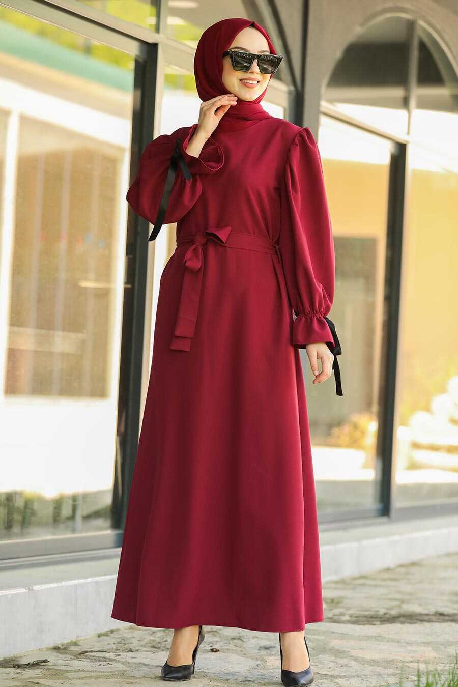 Mahogany Hijab Daily Dress 1361BR - Neva-style.com