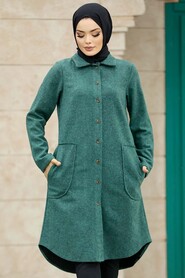  Almond Green Hijab Turkish Tunic 5951CY - 1