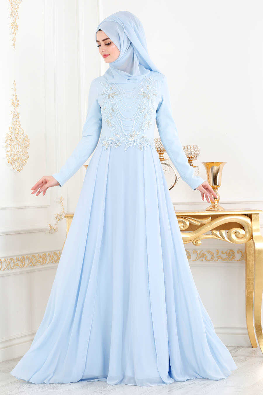 blue dress hijab