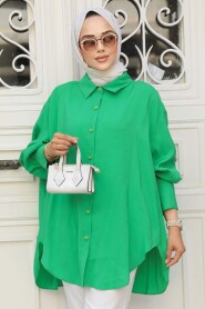  Green Hijab Turkish Tunic 10236Y - 1