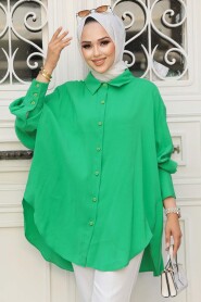  Green Hijab Turkish Tunic 10236Y - 2