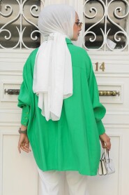  Green Hijab Turkish Tunic 10236Y - 3