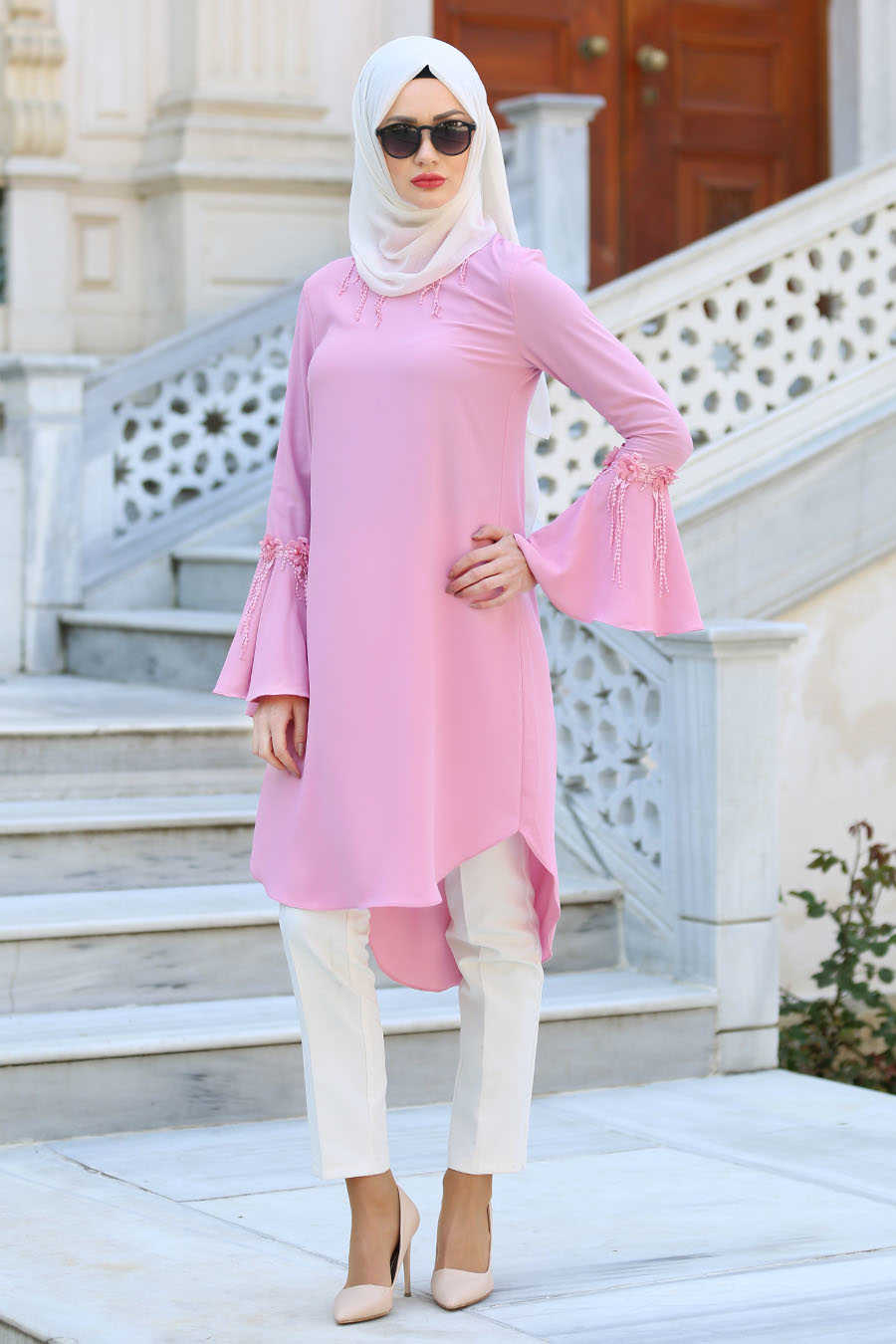 Neva Style - Pink Hijab Tunic 2069P - Neva-style.com