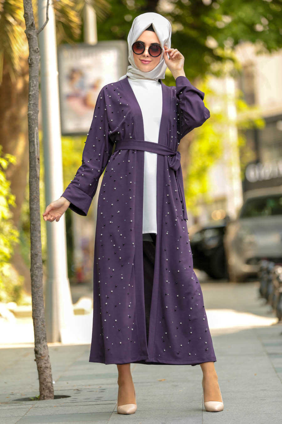Neva Style - Purple Hijab Suit 100368MOR - Neva-style.com