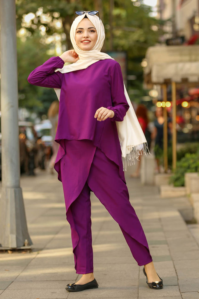 Neva Style - Snuff Colored Hijab Suit 4146TB - Neva-style.com