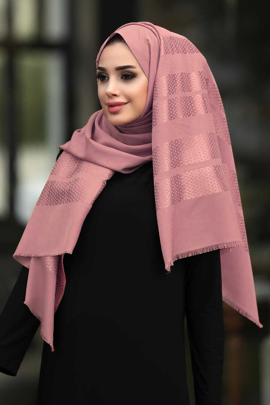 Pink Hijab Shawl 7505P