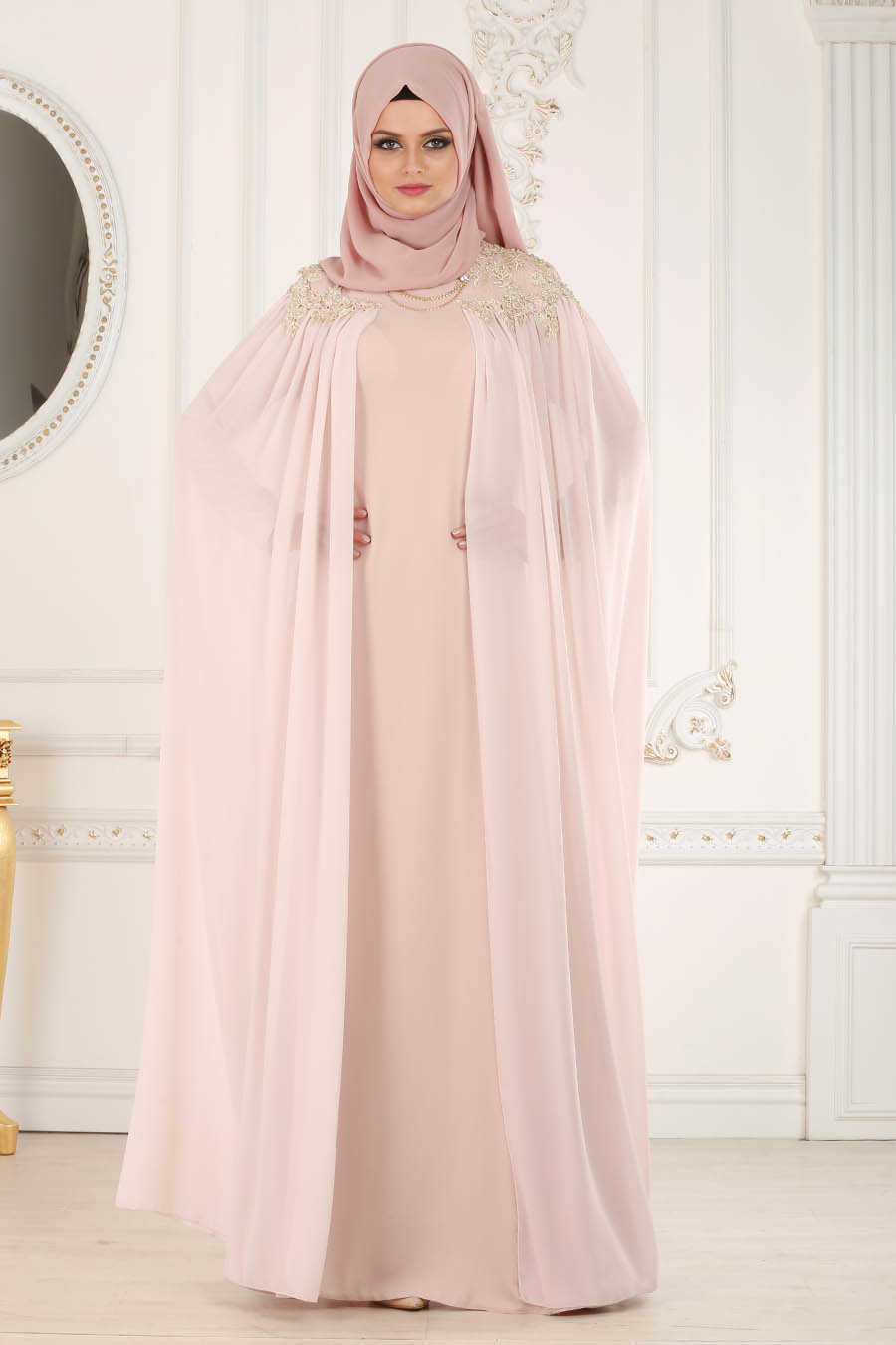 pastel coloured maxi dress