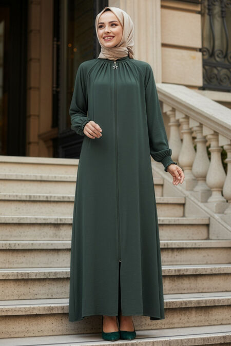 Zippered Dark Mint Modest Ferace 45293KMINT - 